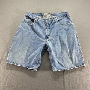 Bugle Boy Shorts Mens 36 Blue Bermuda Mid Rise Jean 750 Flat Front‎